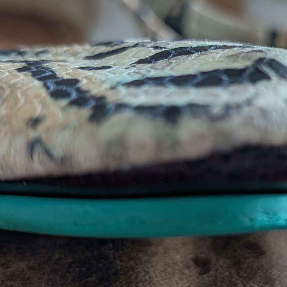 TIEKS "SAND SNAKE" PRINTED LEATHER BALLET FLATS SIZE 7 USED - Picture 6 of 15